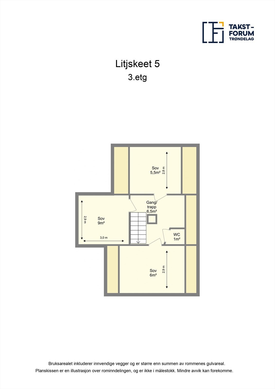 Planskisse 3.etg. Galleribilde