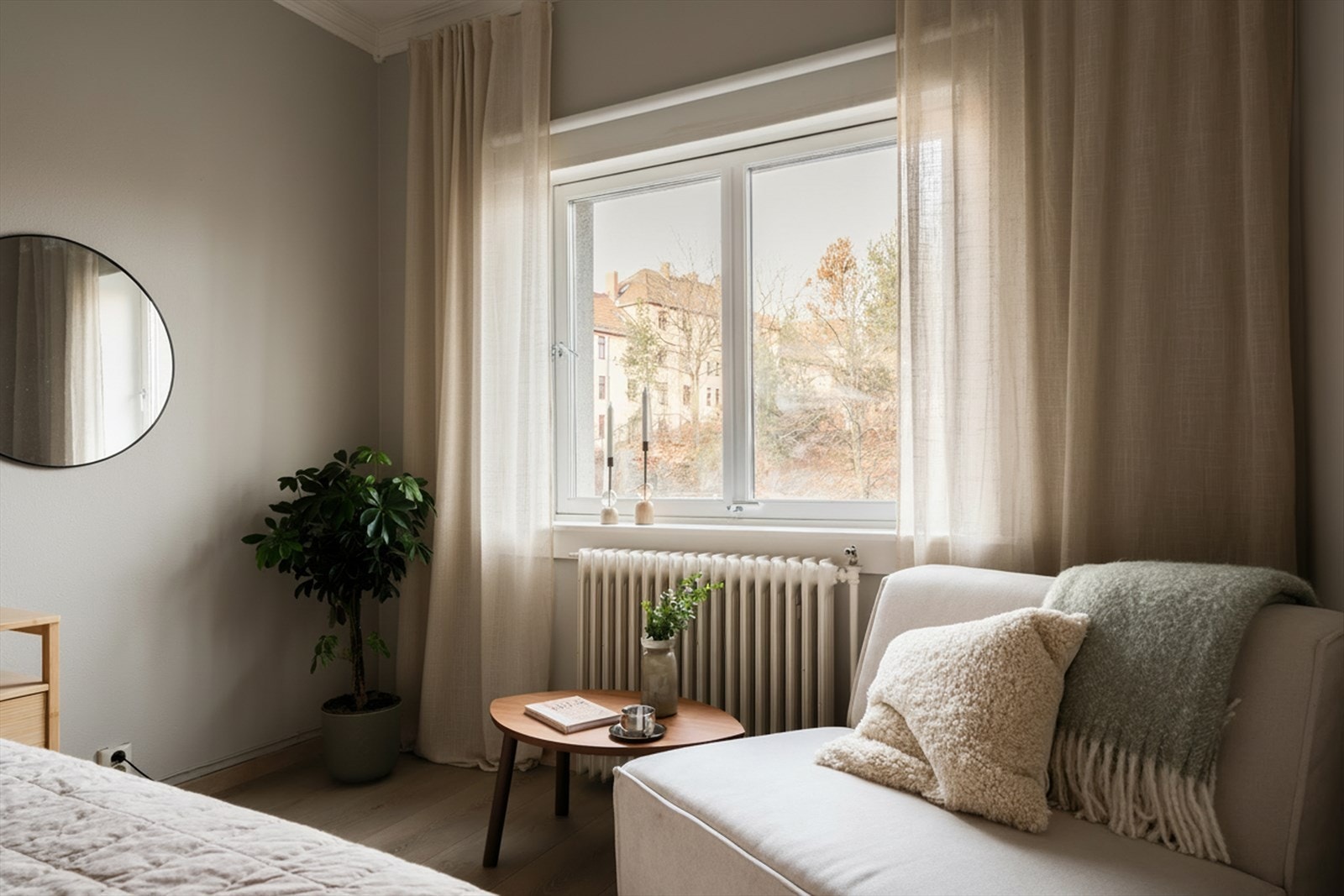 Kan innredes med lesekrok, skrivepult, eller kommoder. Galleribilde