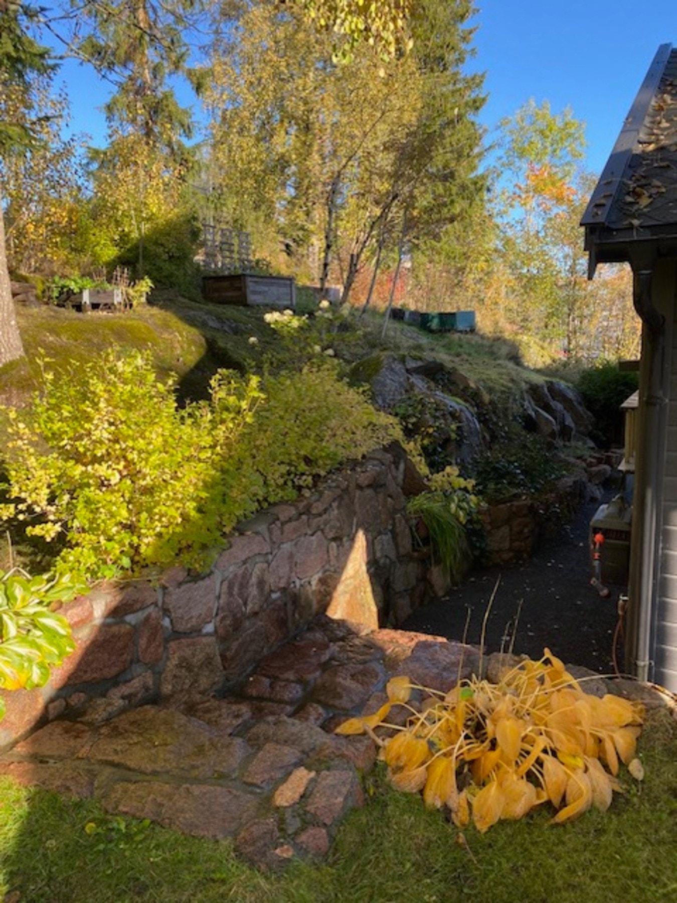 Oppe til venstre har eier i dag flere plantekasser. Galleribilde