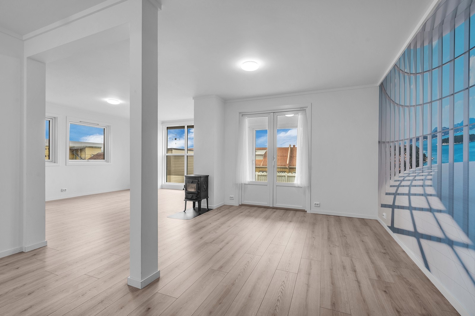 Lys og koselig leilighet som har godt med naturlig lysinnslipp. Galleribilde