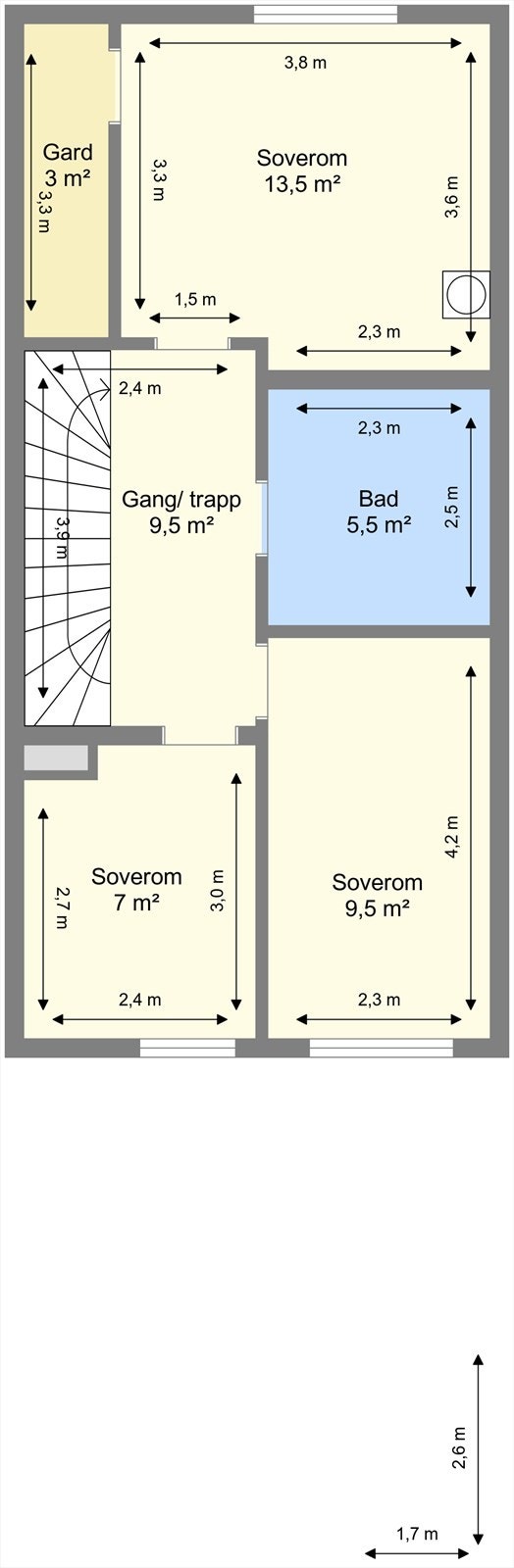 Planskisse - 2. etasje Galleribilde