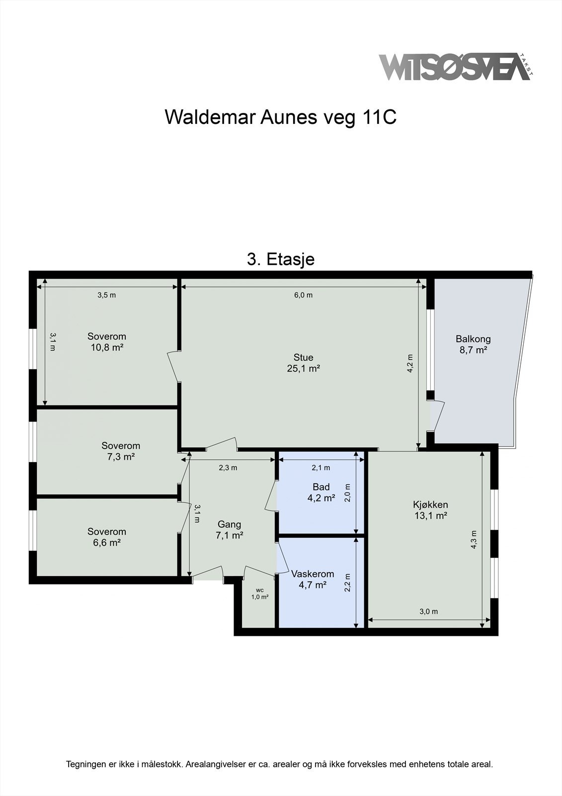 Ta en titt på planskissen og gjør deg kjent med romfordelingen! Galleribilde