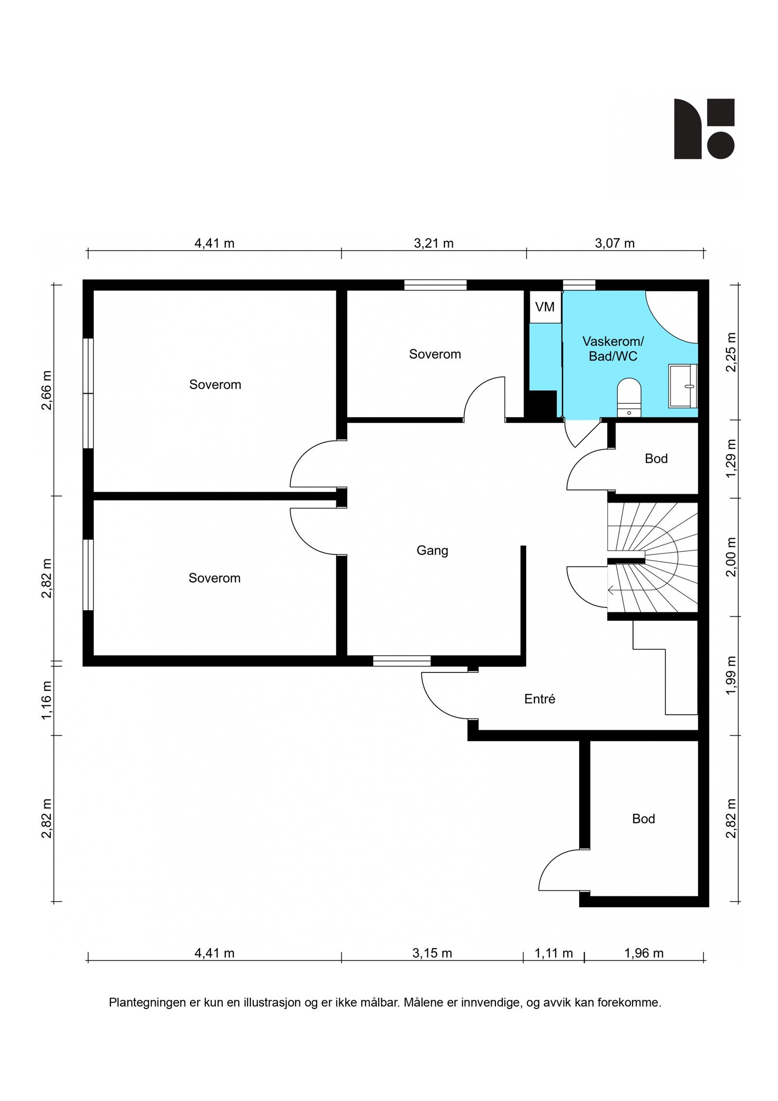 Plantegning underetasje. Galleribilde
