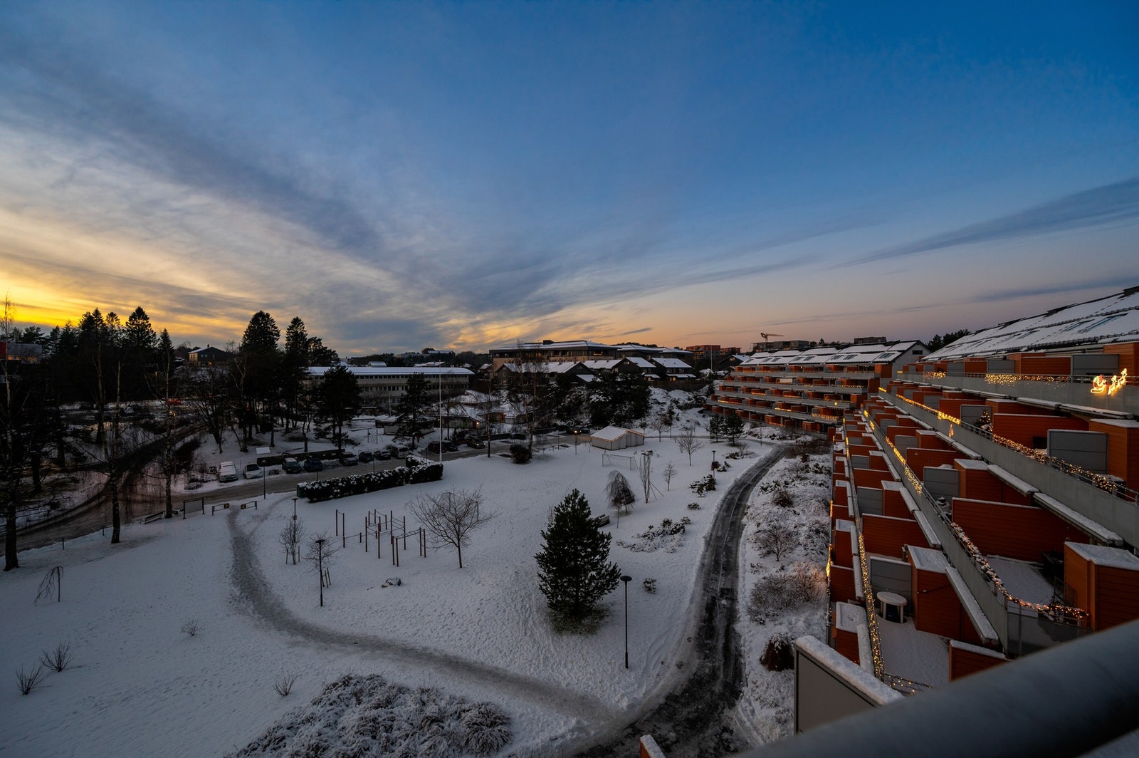 Fin utsikt over de koselige fellesområdene til borettslaget Galleribilde