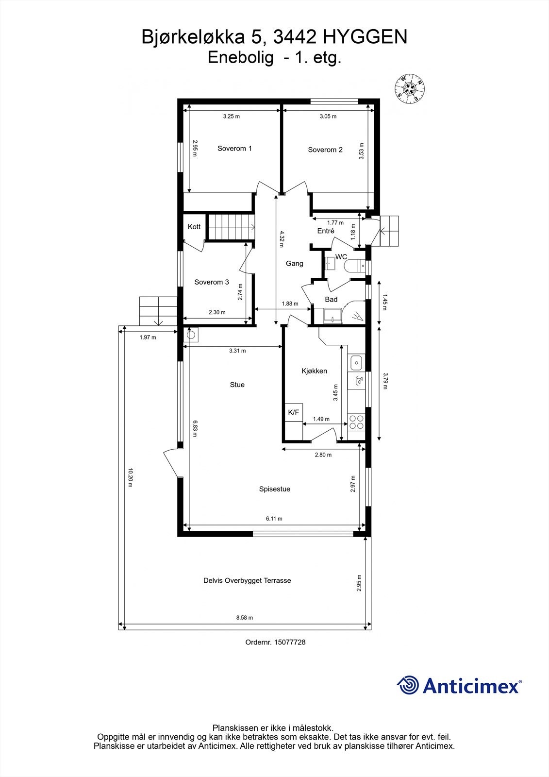 Plantegning 1. etg Galleribilde