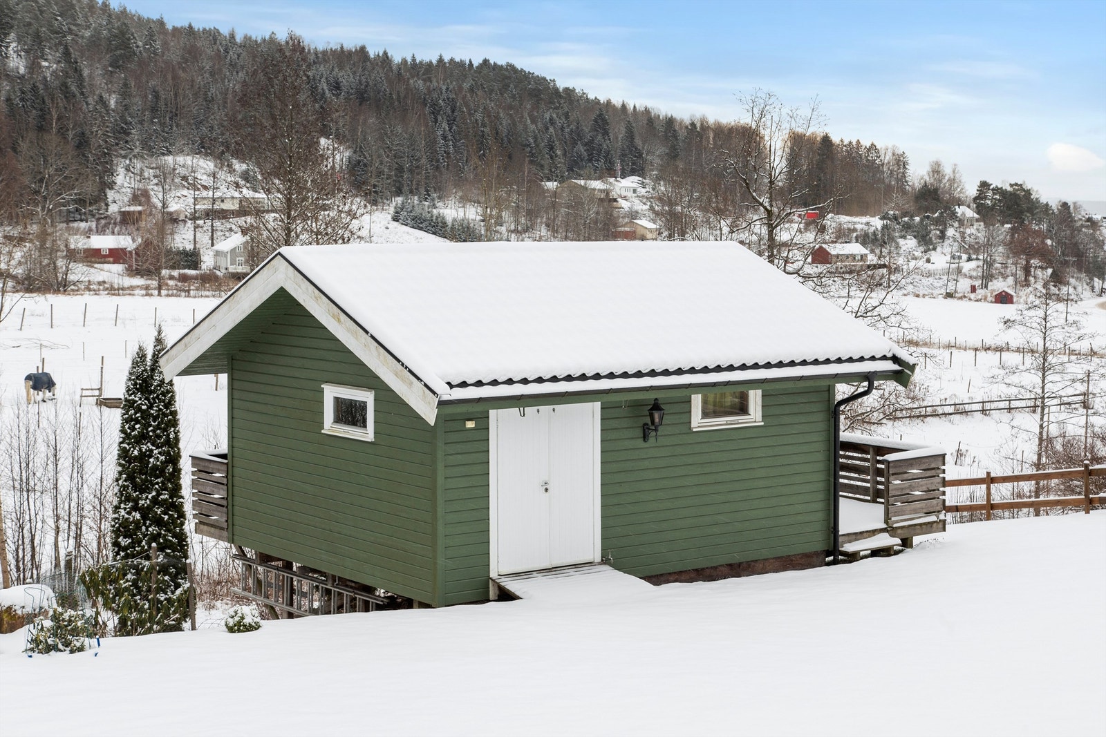 Praktisk redskapsbod i hagen Galleribilde