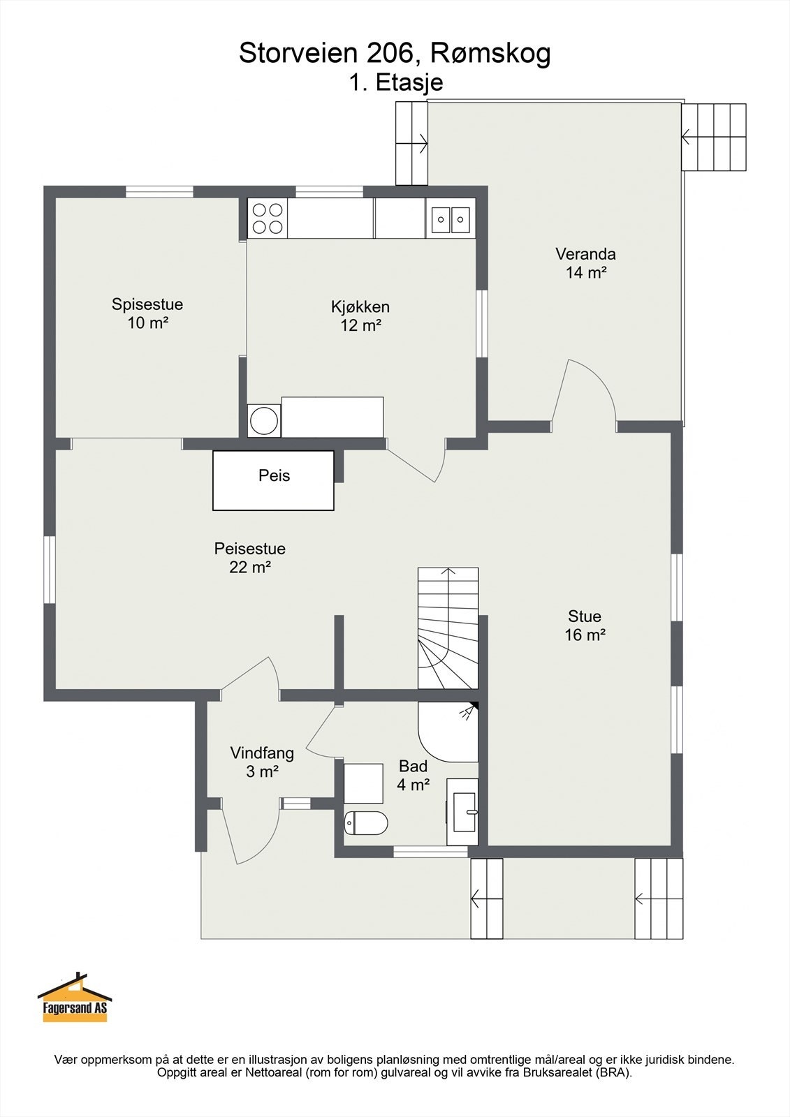 Planskisse 1.etasje. Galleribilde