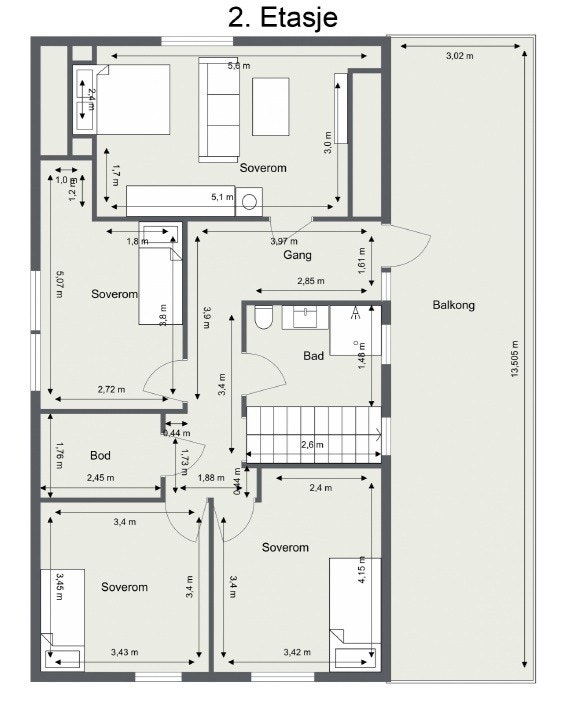 Plantegning - 2. etasje Galleribilde