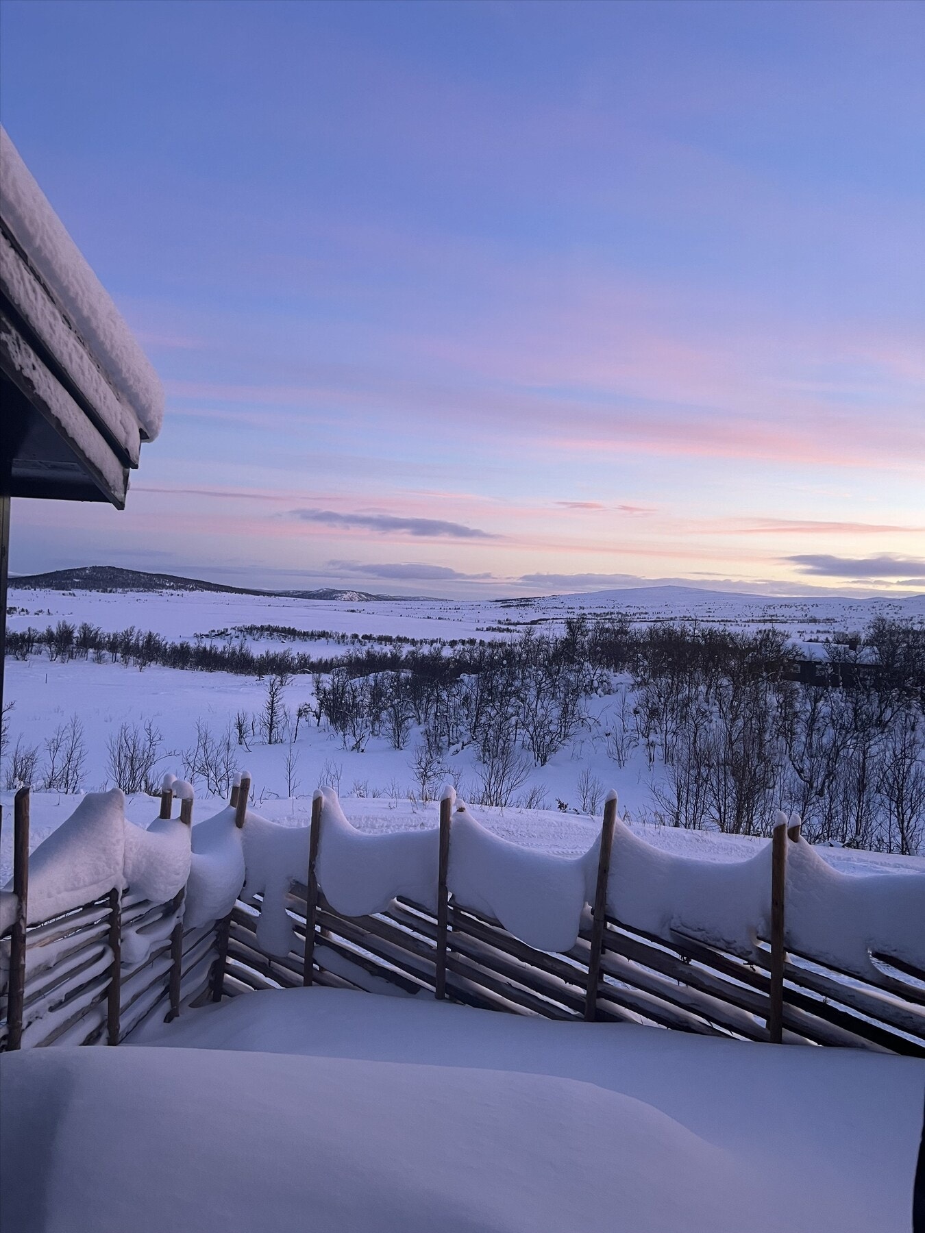 Kveldslys midtvinter, selgers bilde Galleribilde