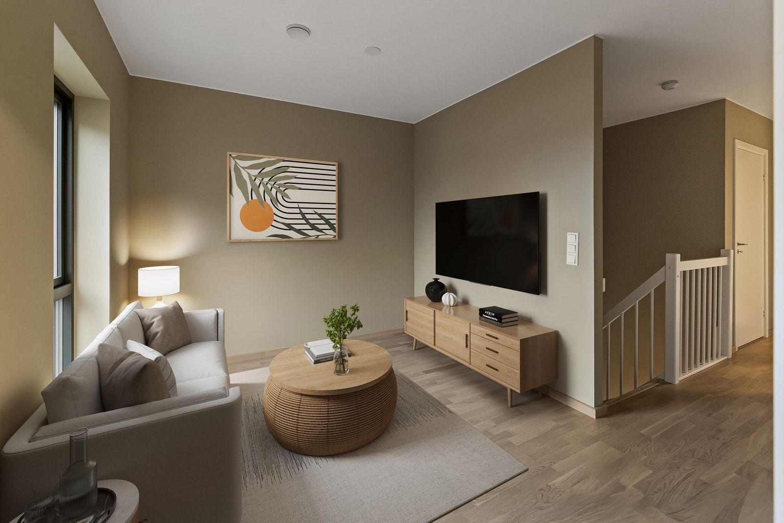 Stue i 2. etasje - digital stylet Galleribilde