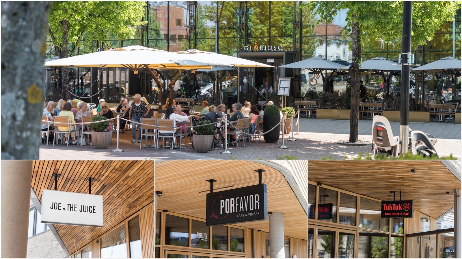 I tillegg til shopping, byr Asker sentrum også på et variert utvalg av serveringssteder og kafeer. Galleribilde