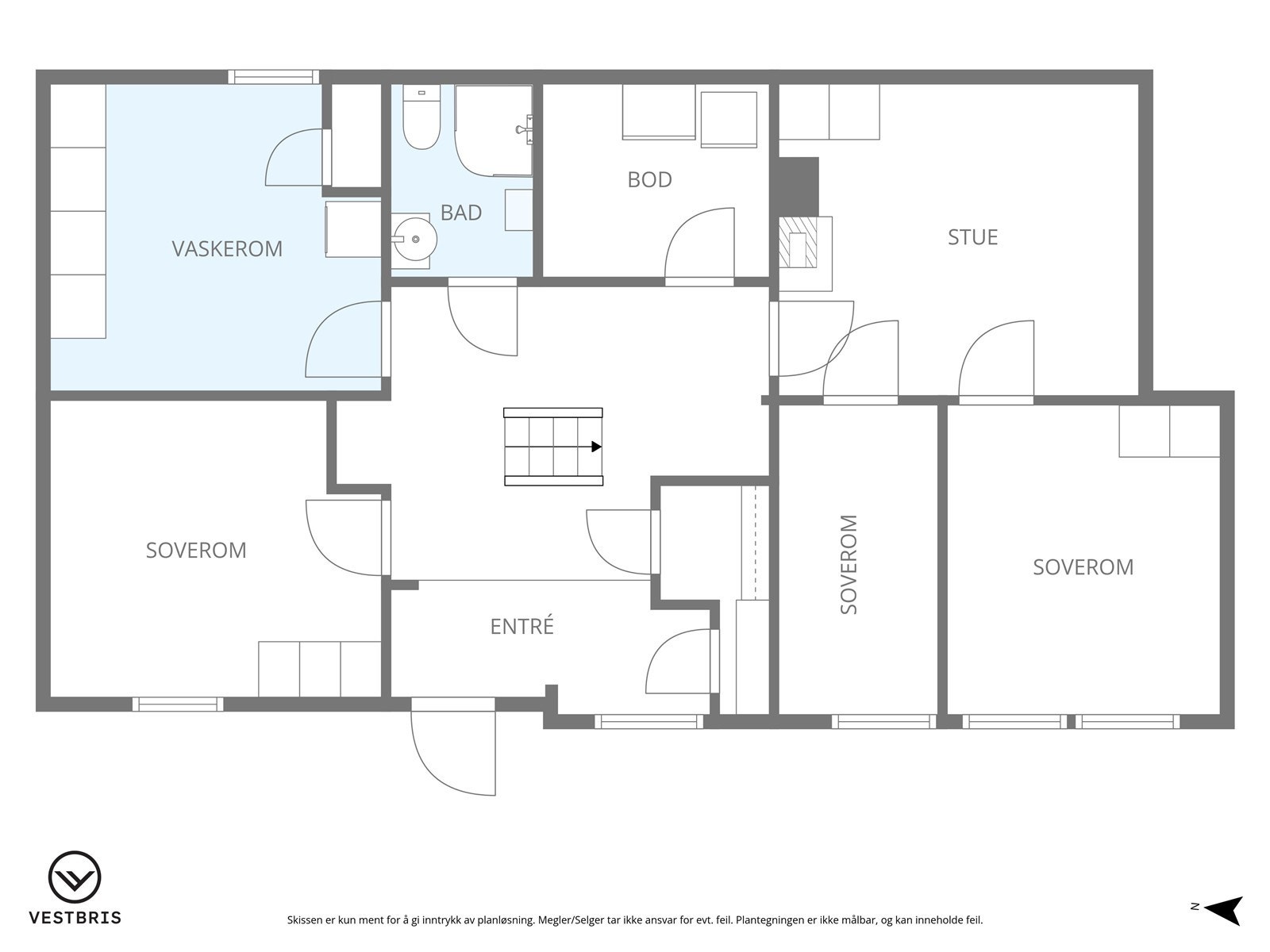 Plantegning 1. etasje Galleribilde