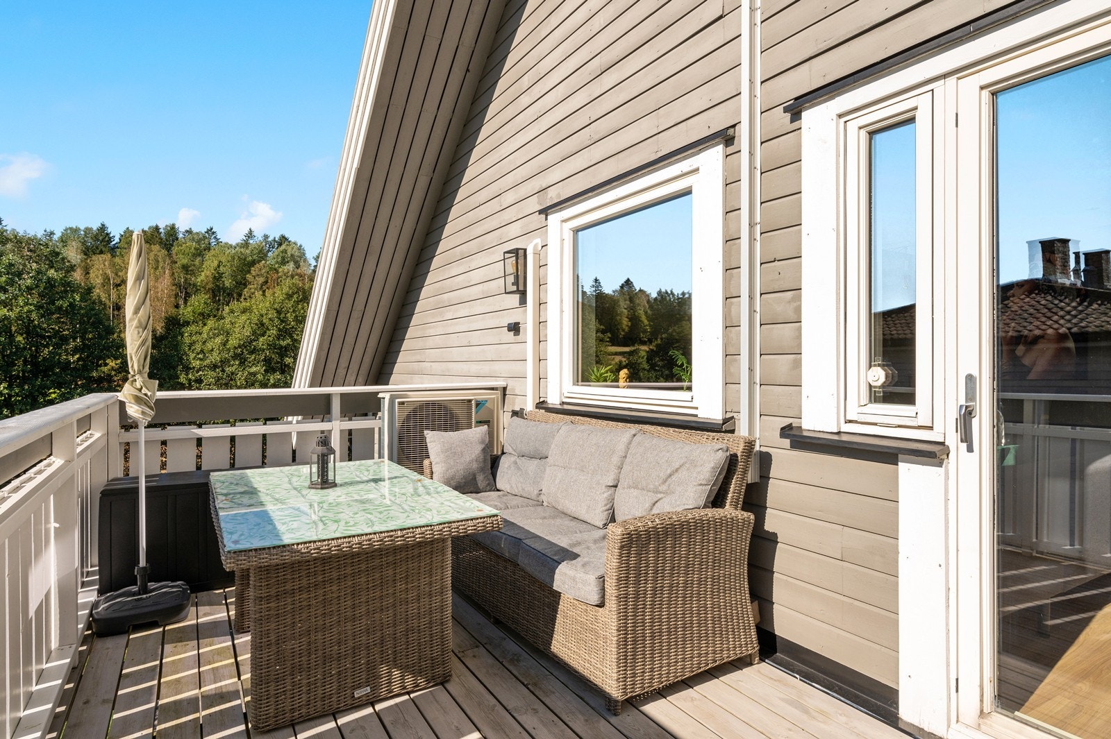 Fin utsikt fra balkongen. Denne er solrik Galleribilde