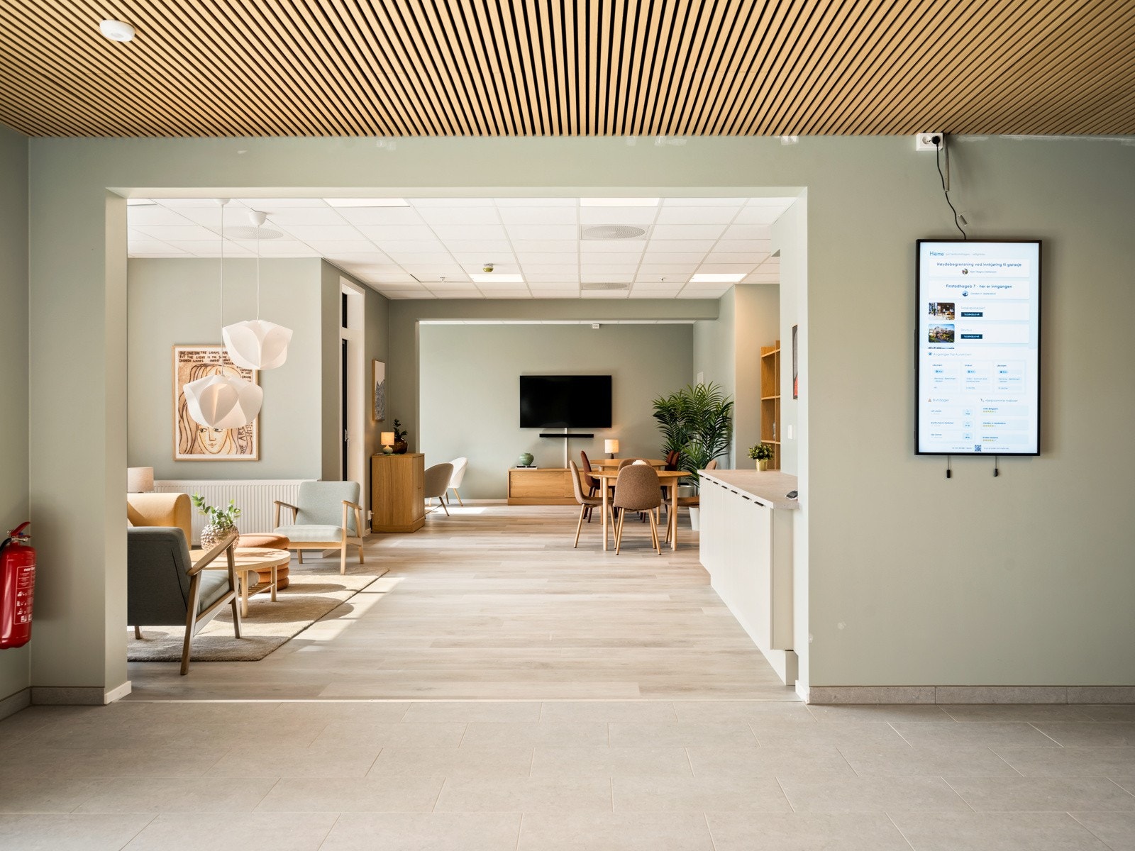 Bilde fra fellesstuen i inngangsplanet. Galleribilde