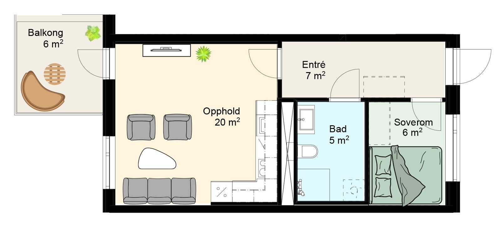 Praktisk 2-roms selveier i 2. etg med solrik balkong og vannbåren gulvvarme. Ledig for overtakelse. Ta kontakt for avtale om visning, 45007097 Petter Aure. Galleribilde