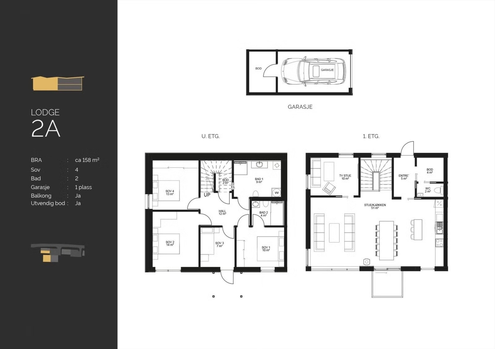 Planskisse lodge 2 A Galleribilde