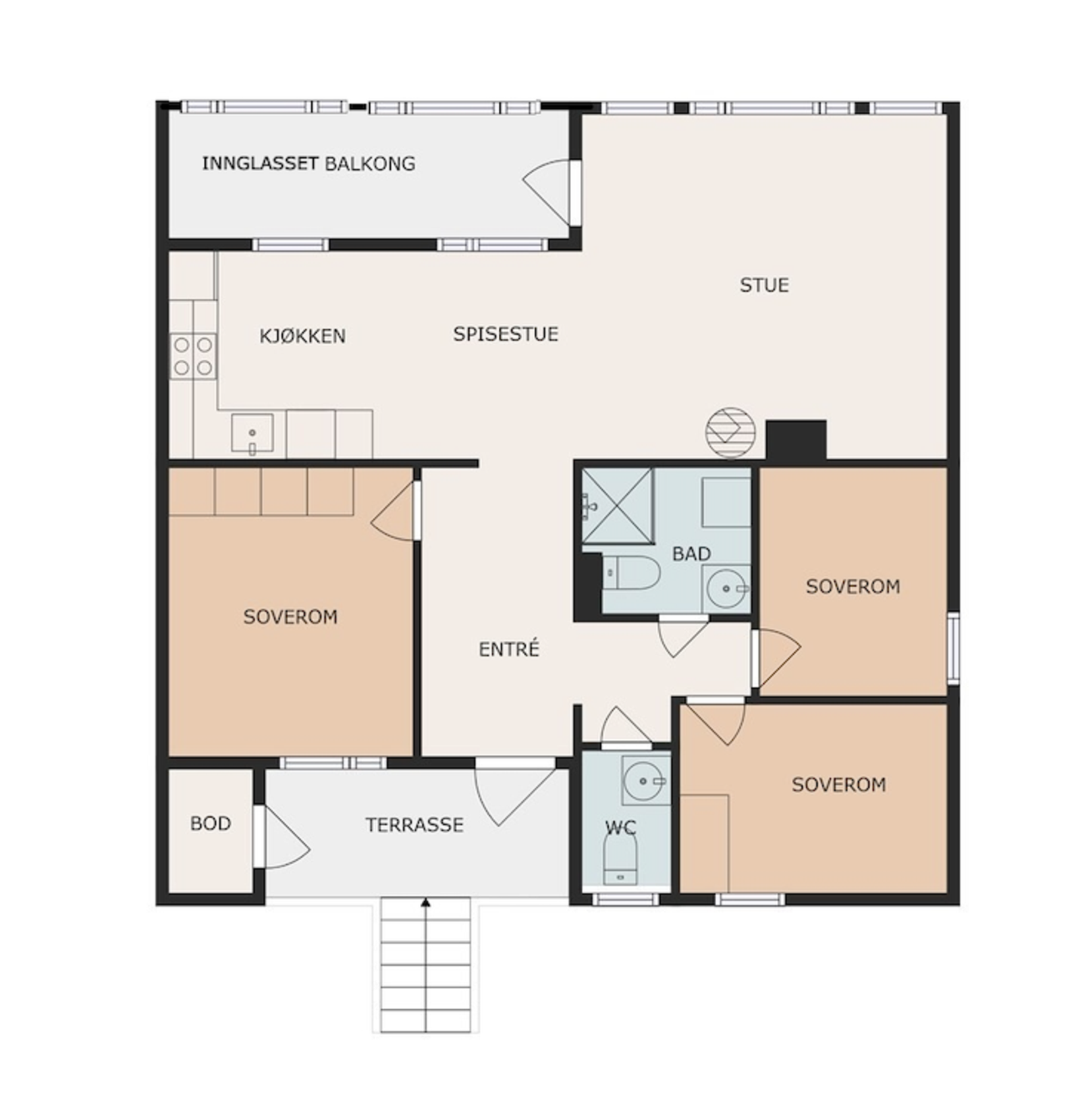 Plantegning av seksjonen. Galleribilde