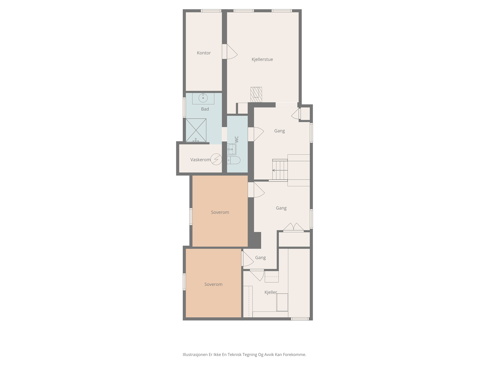 Plantegning Kjeller. Galleribilde