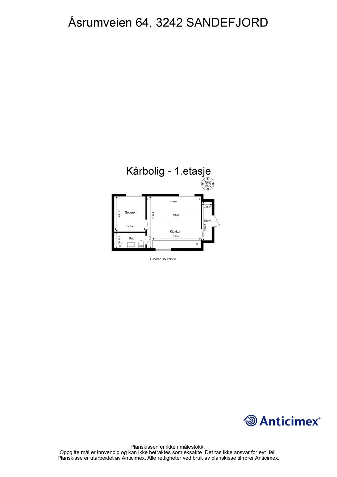 Plantegning kårbolig Galleribilde