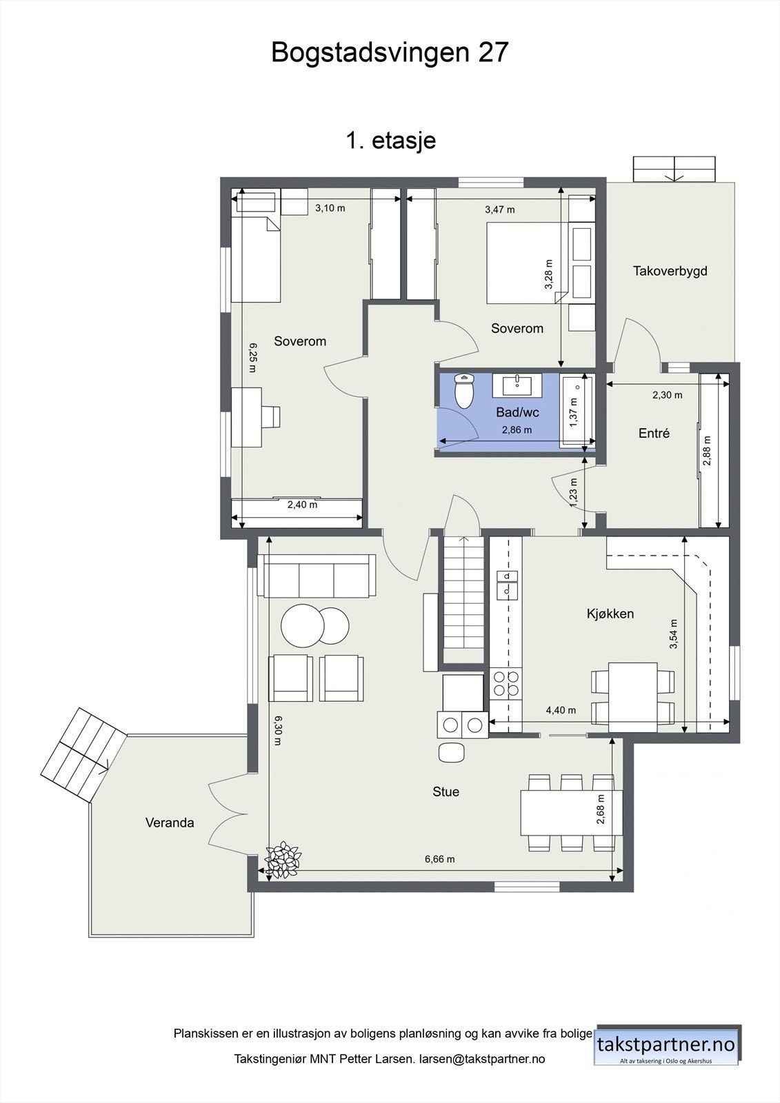 Planskisse 1. etasje. Galleribilde