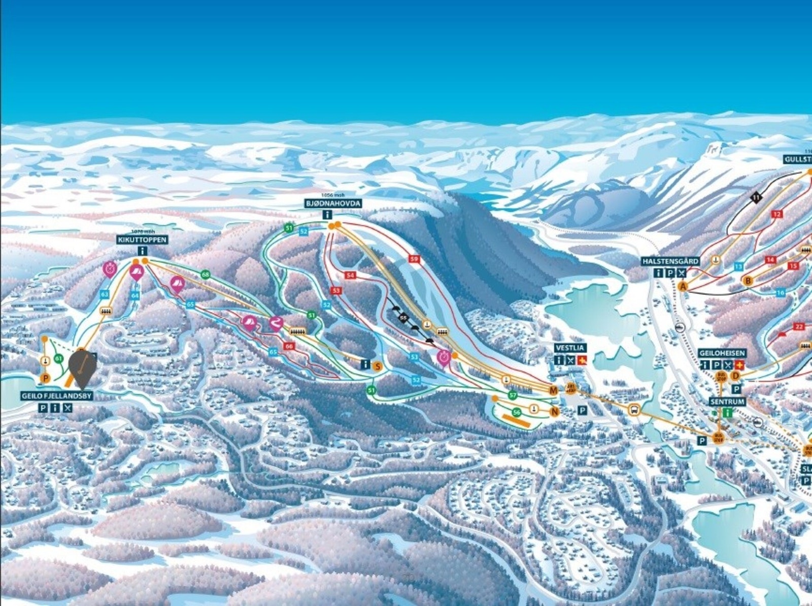 Leiligheten markert til venstre i bildet. Galleribilde