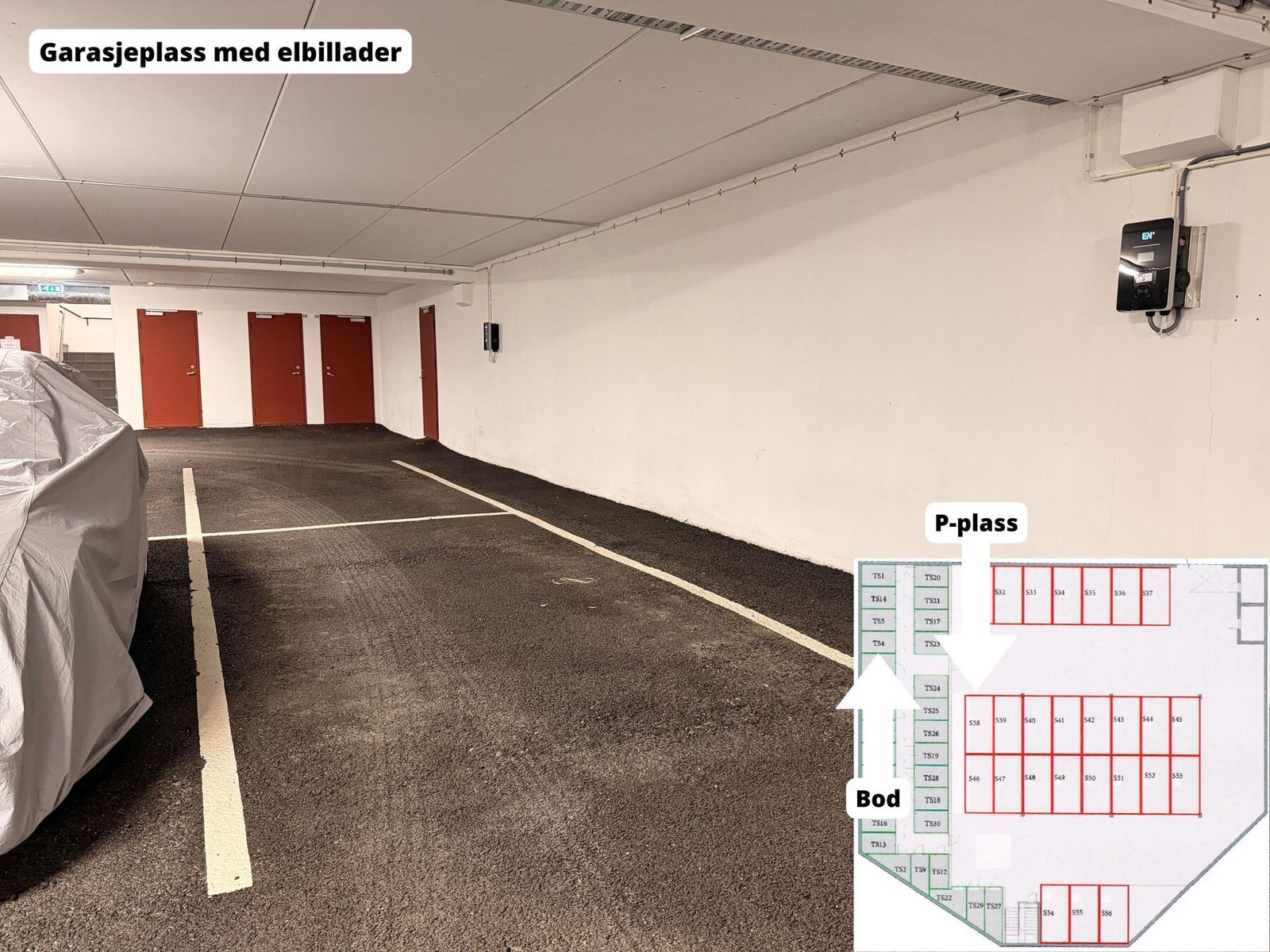 P-plass og bod med god internbeliggenhet Galleribilde