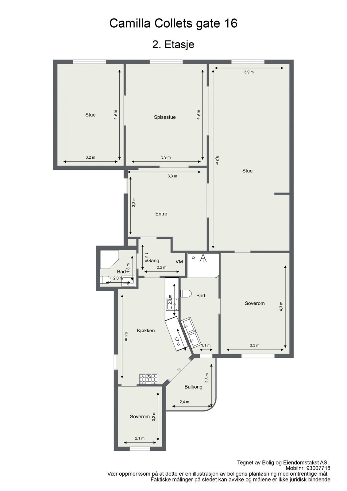 Plantegning Galleribilde