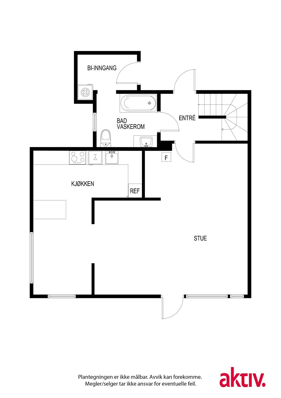 Planoversikt 1. etg Galleribilde