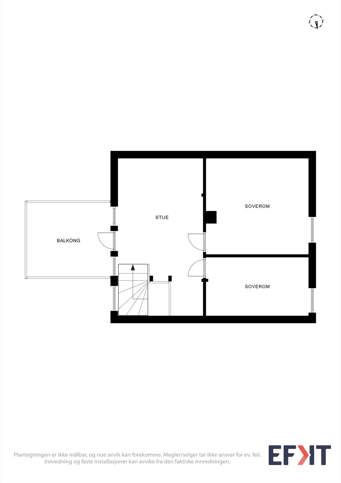 Andre etasje består av en loftstue, ett soverom, innredet rom og en balkong. Galleribilde