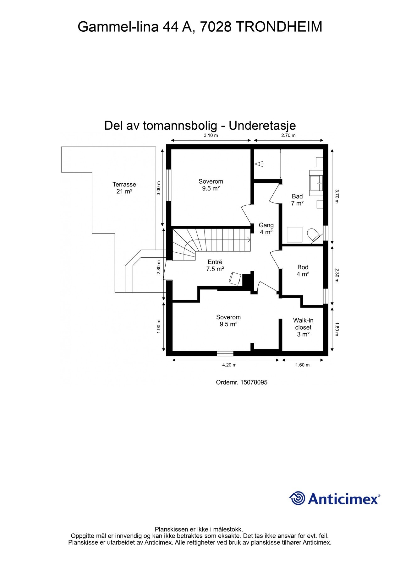 Planskisse - underetasje. Galleribilde
