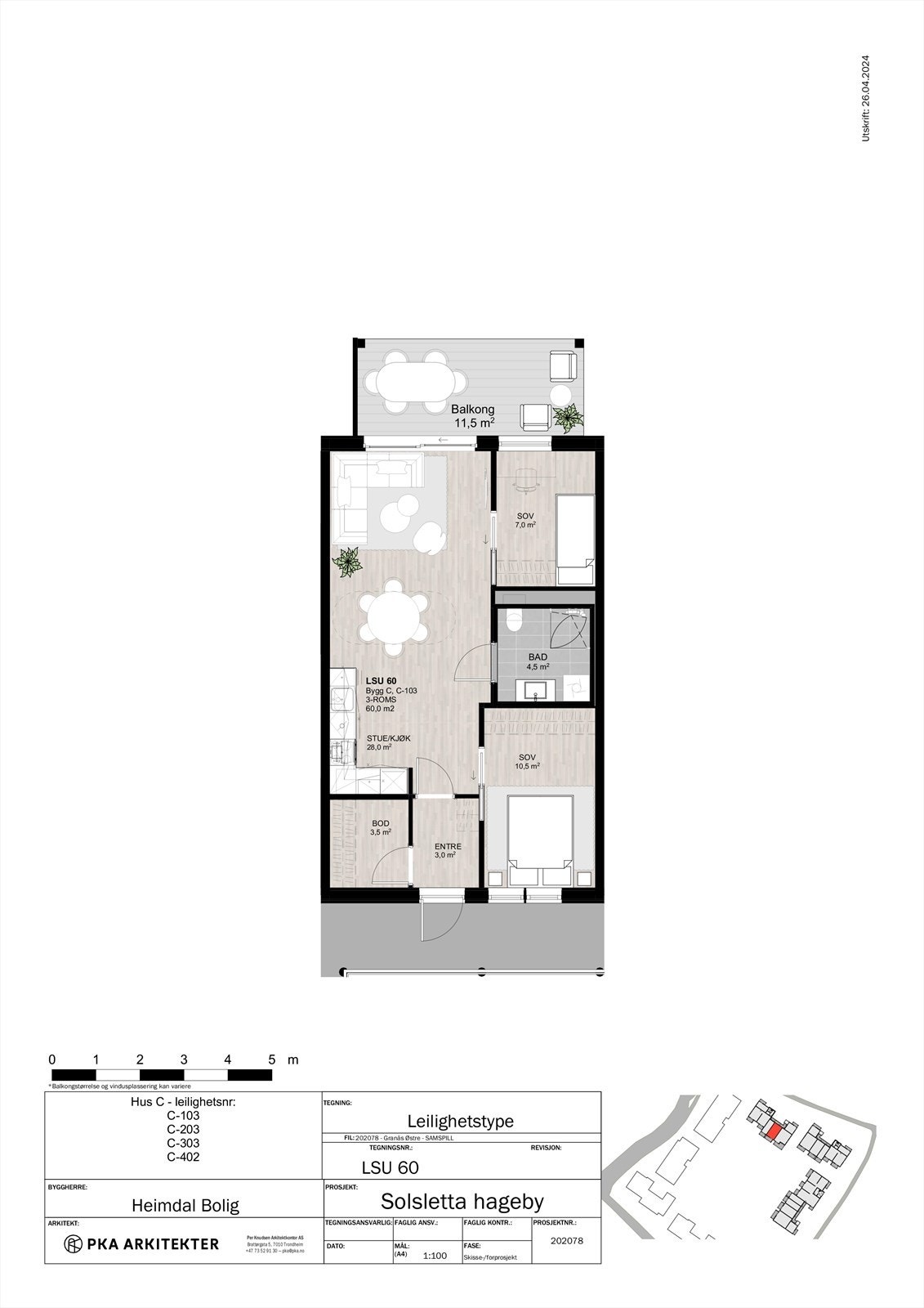 Dette er en svært praktisk 3-roms leililighet med en fin planløsning. Galleribilde