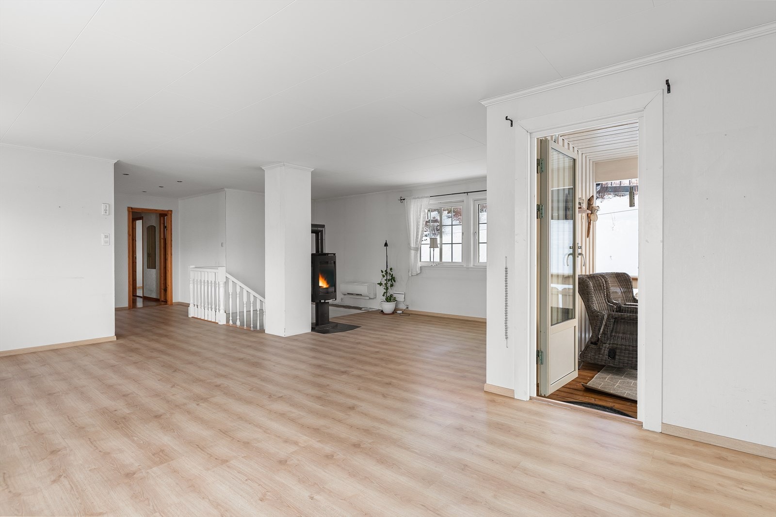 Balkongdør er montert en gang i nyere tid Galleribilde