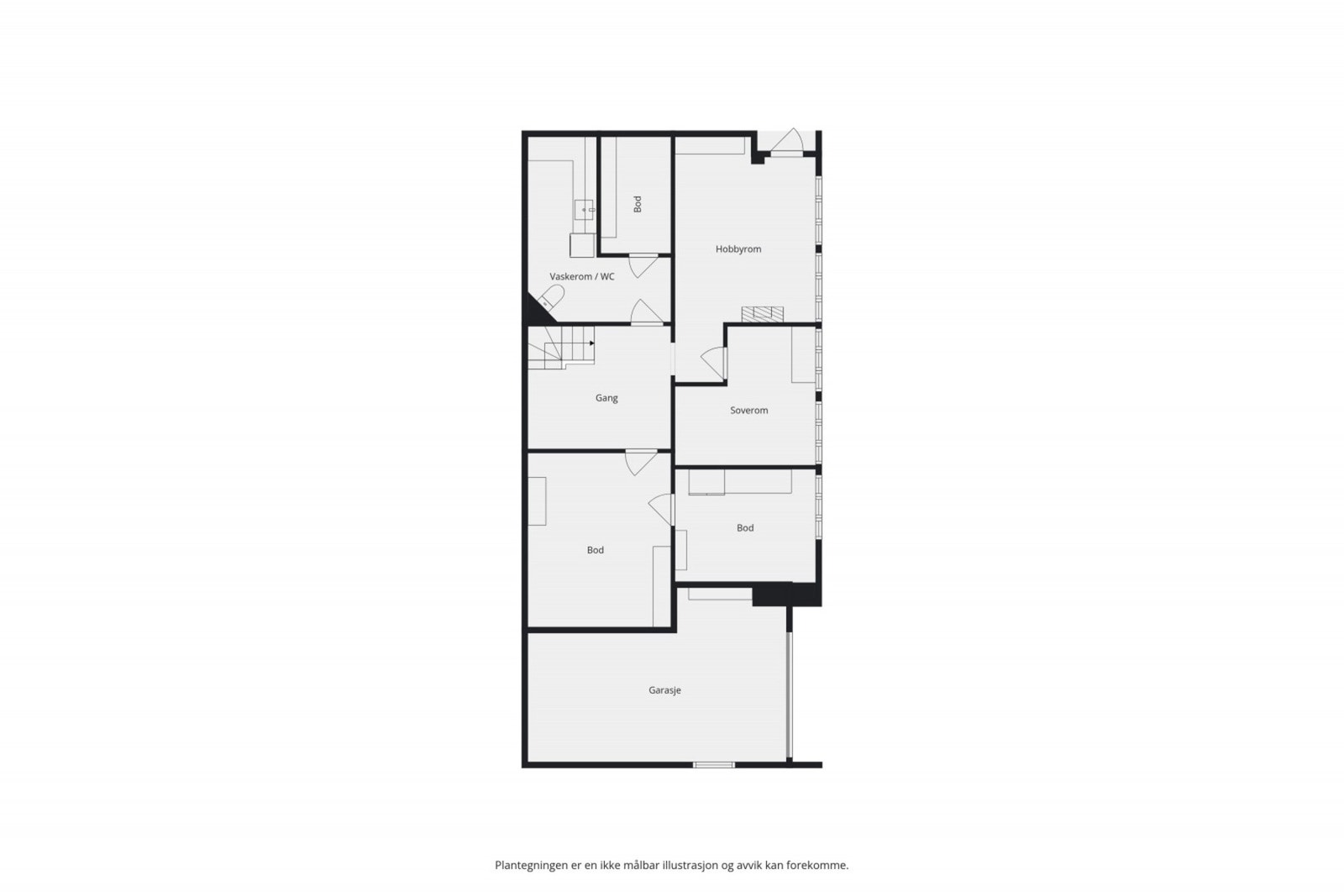 Plantegningen av underetasjen. Galleribilde