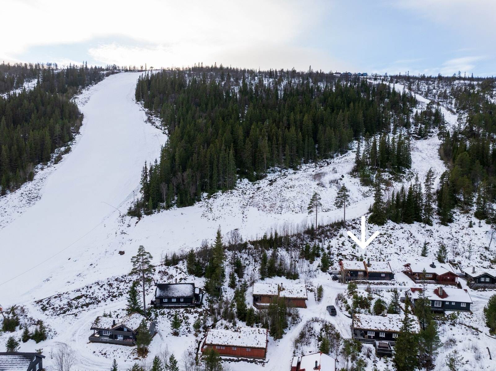 Hyttens plassering Galleribilde