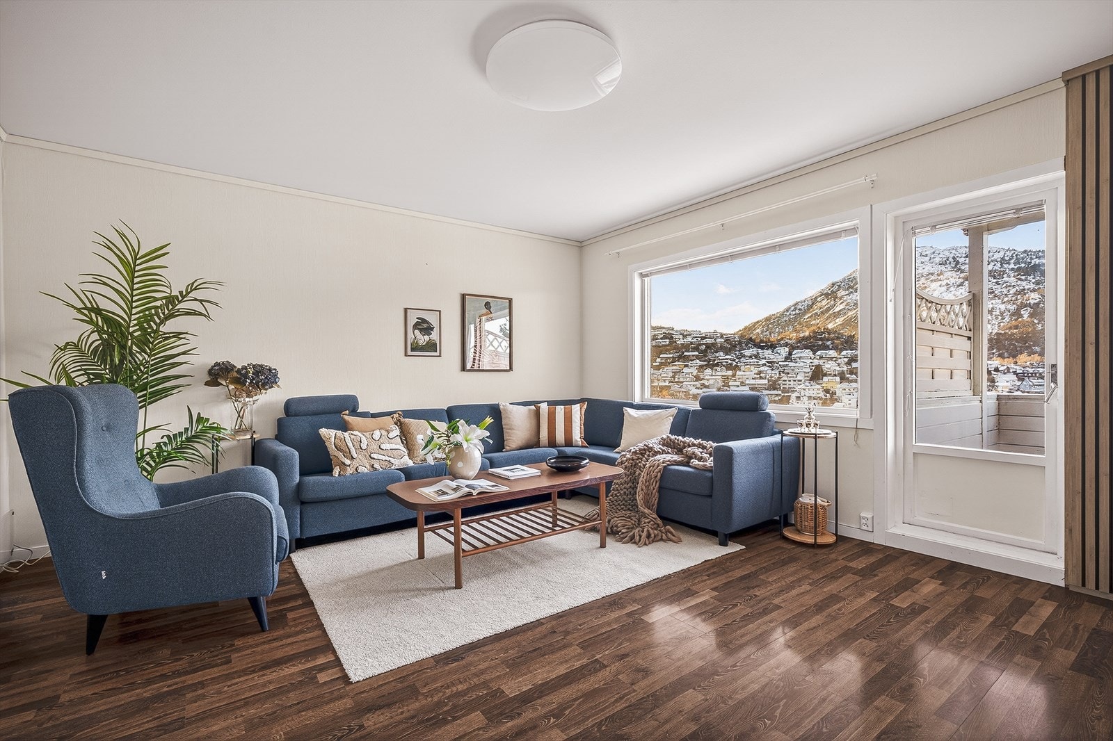 Utgang til vestvendt altan fra stuen Galleribilde