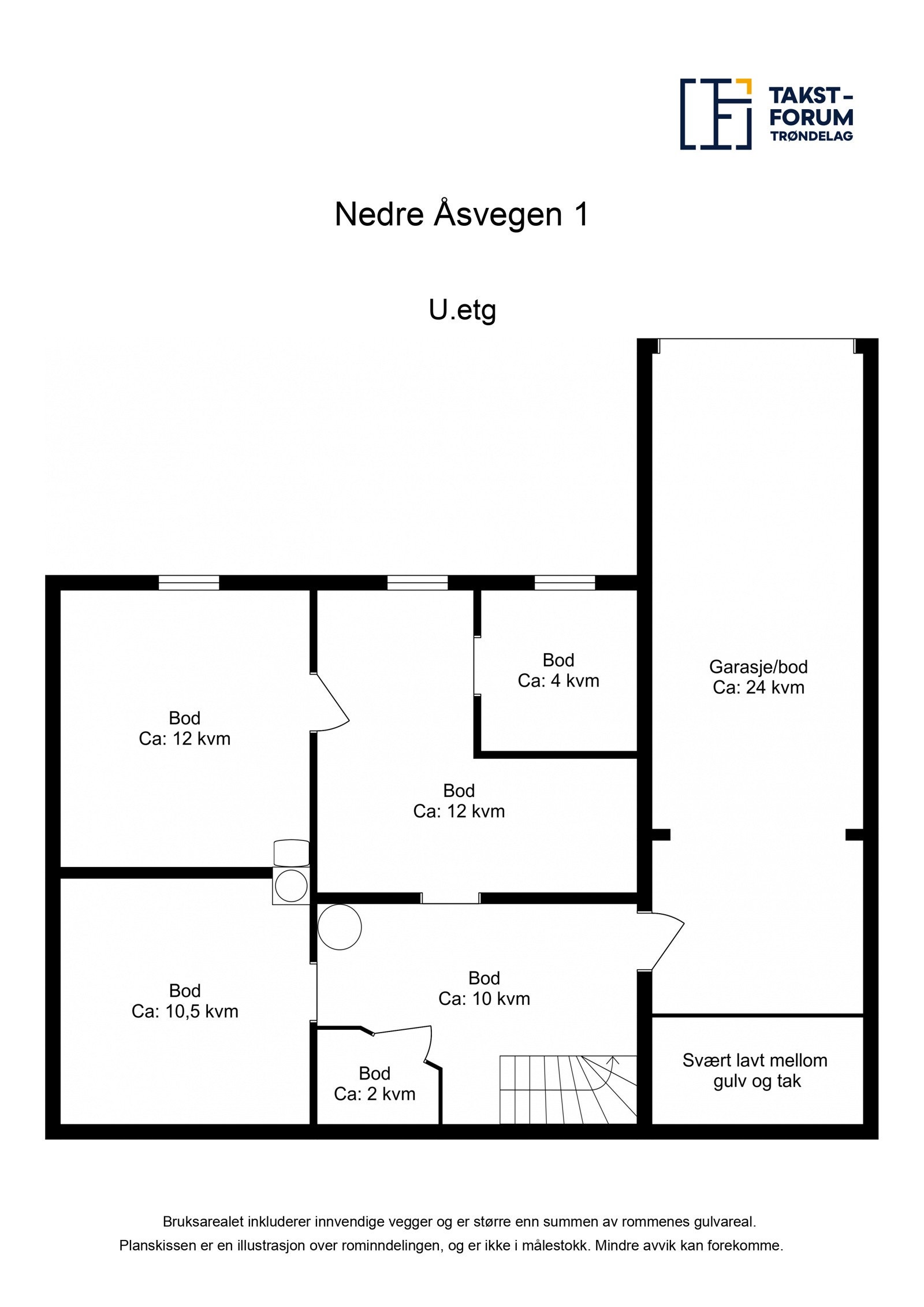 Planskisse kjeller Galleribilde