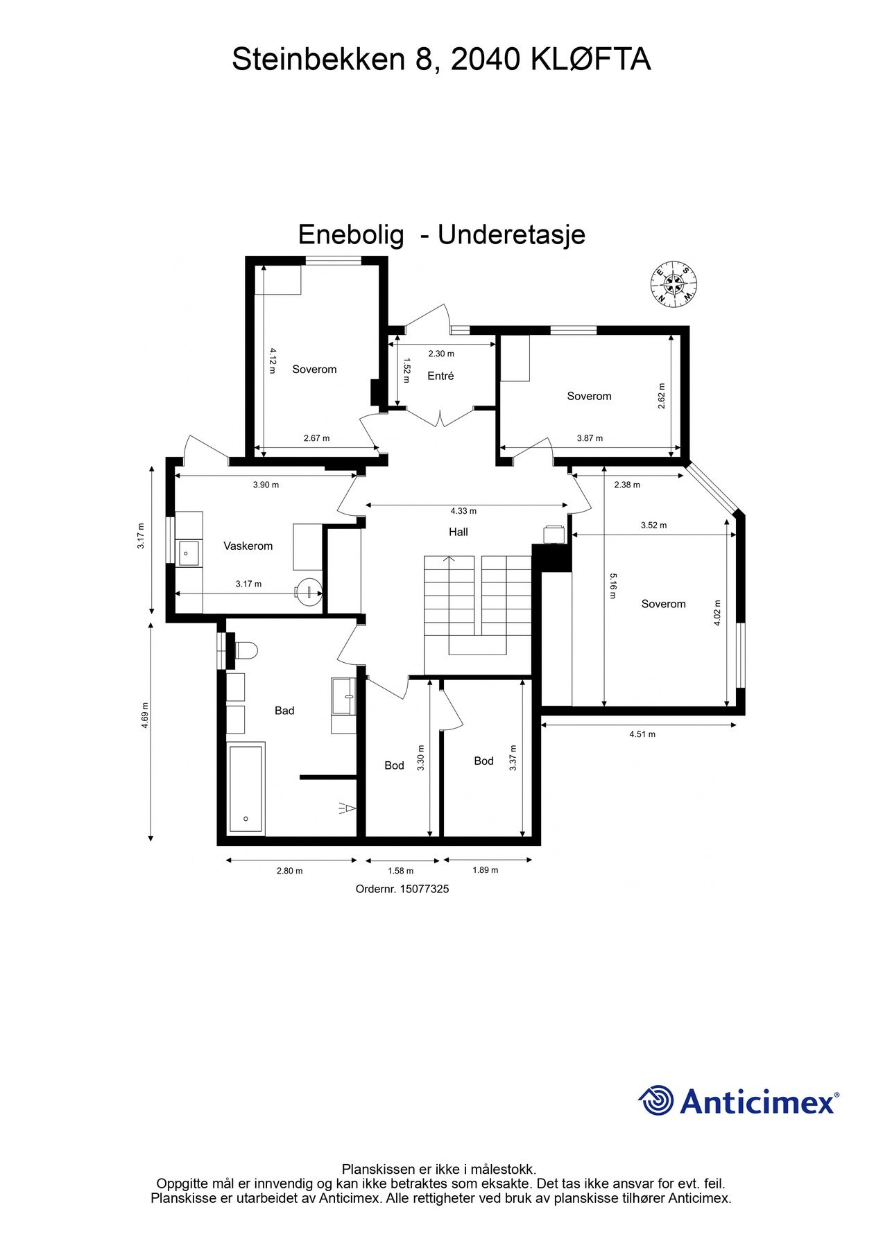 Plantegning - underetasje. Galleribilde