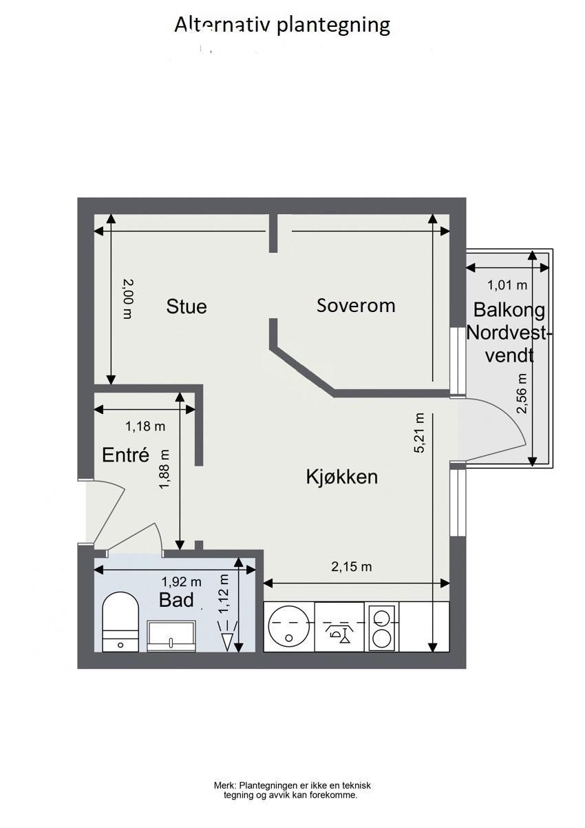 Alternativ plantegning Galleribilde