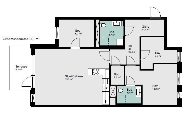 Plantegning Galleribilde