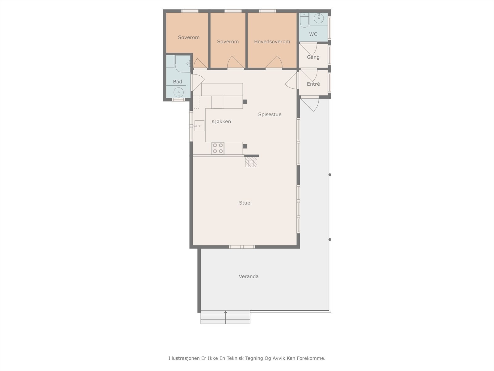 Plantegning over hytta. Galleribilde