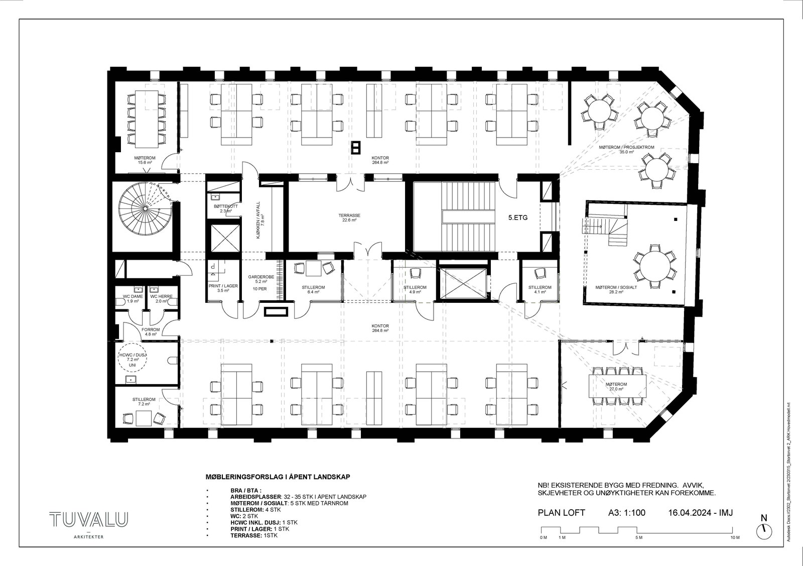 Planløsning 5.etg Galleribilde