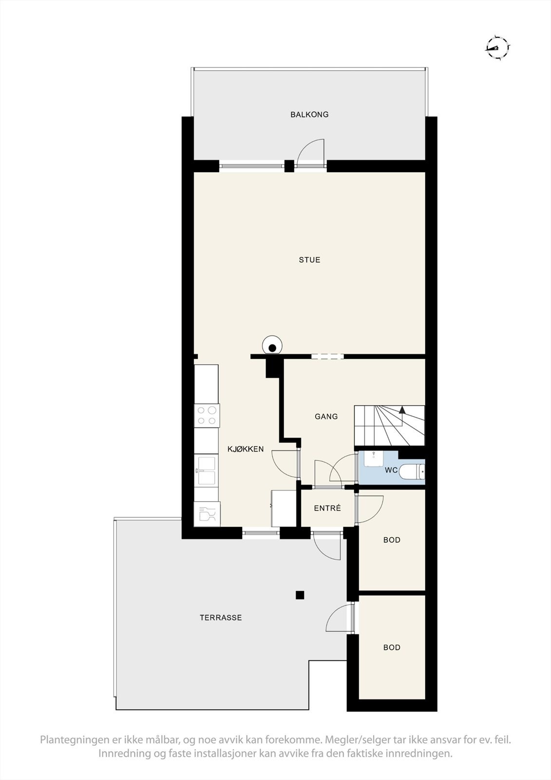 Plantegning 1.etg Galleribilde