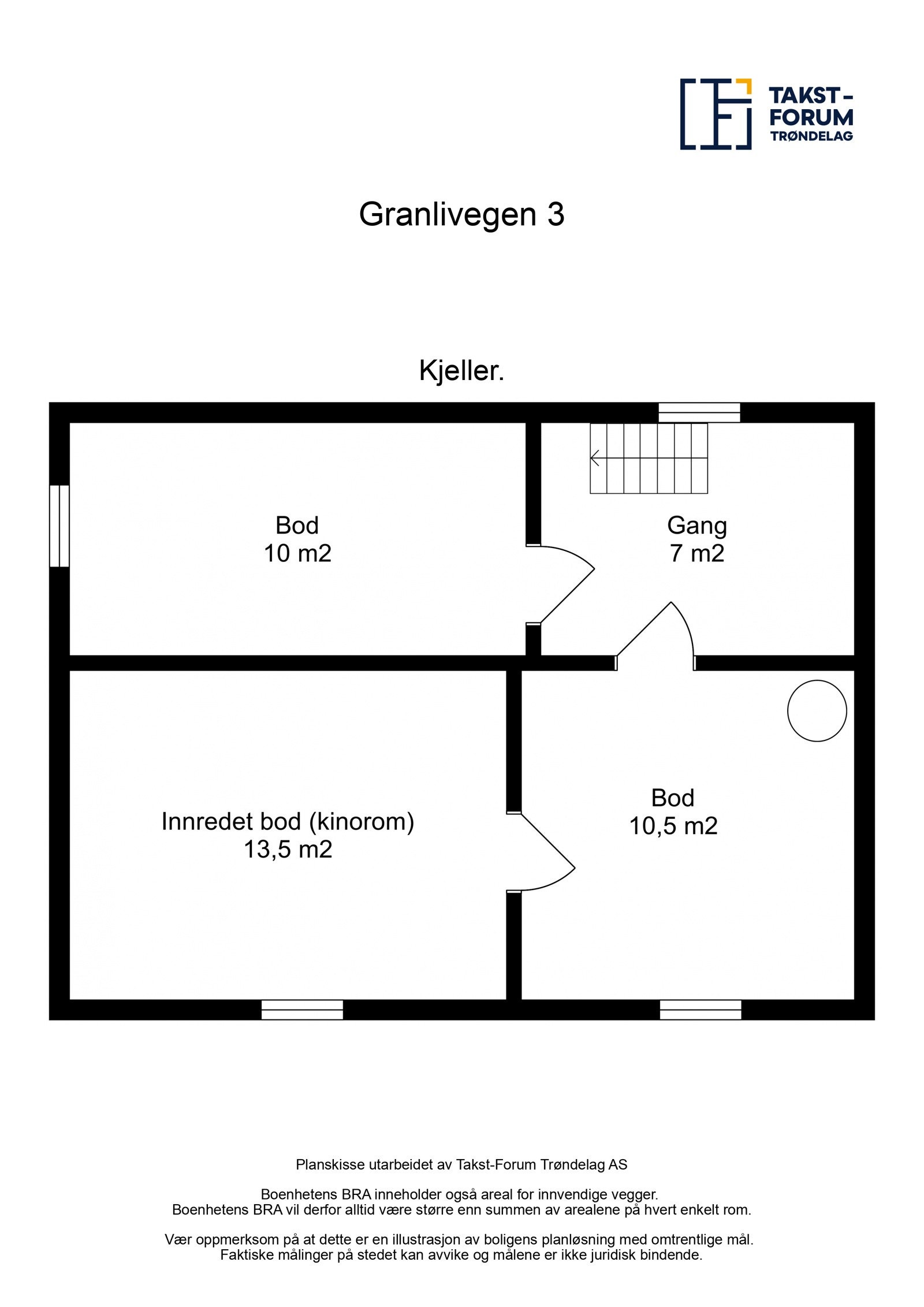 Planskisse kjeller Galleribilde