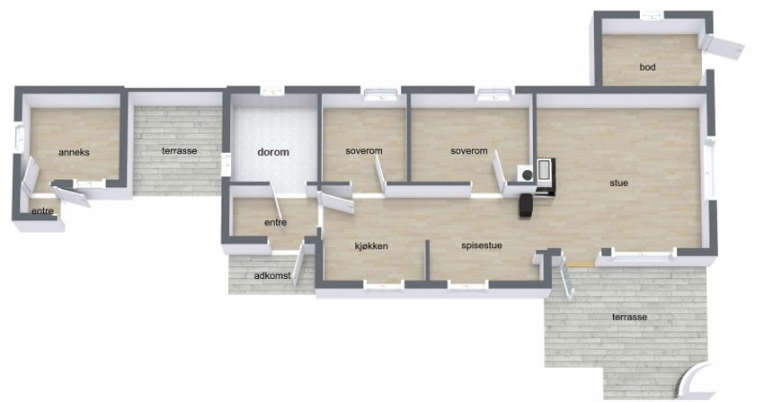 Plantegning Galleribilde