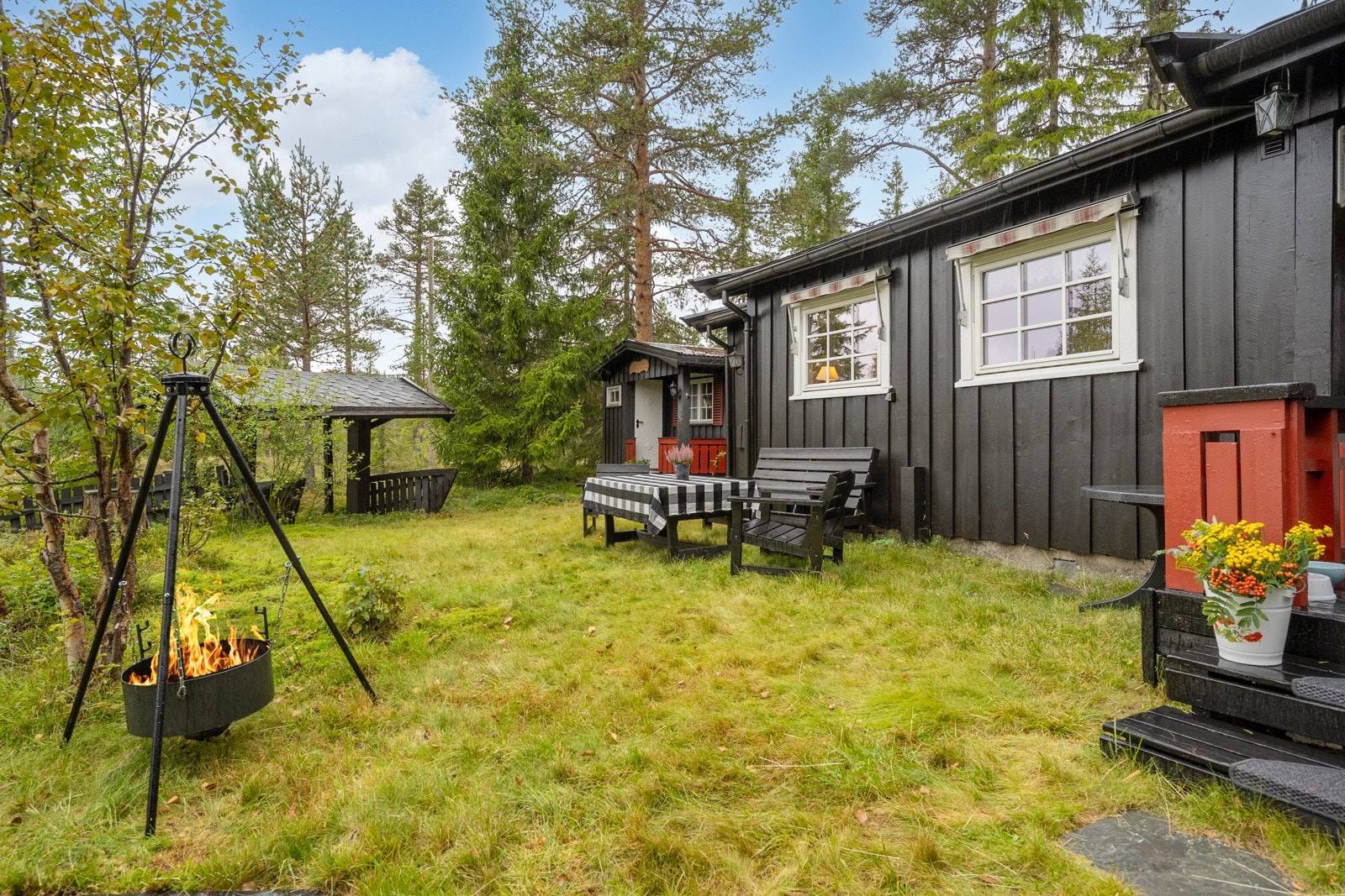 Naturtomt med mange fine uteplasser. Galleribilde