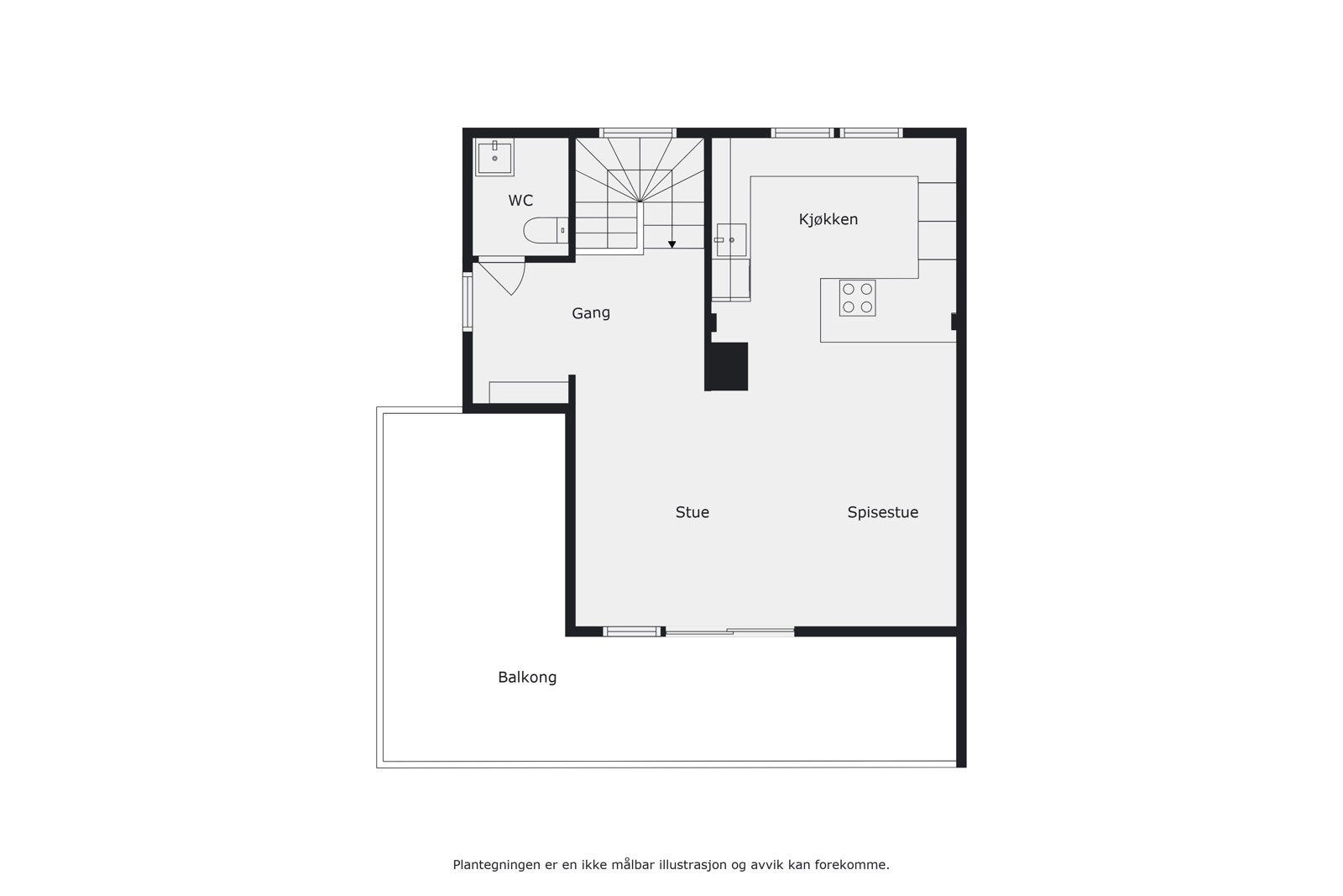 Plantegning 1 etg. Galleribilde
