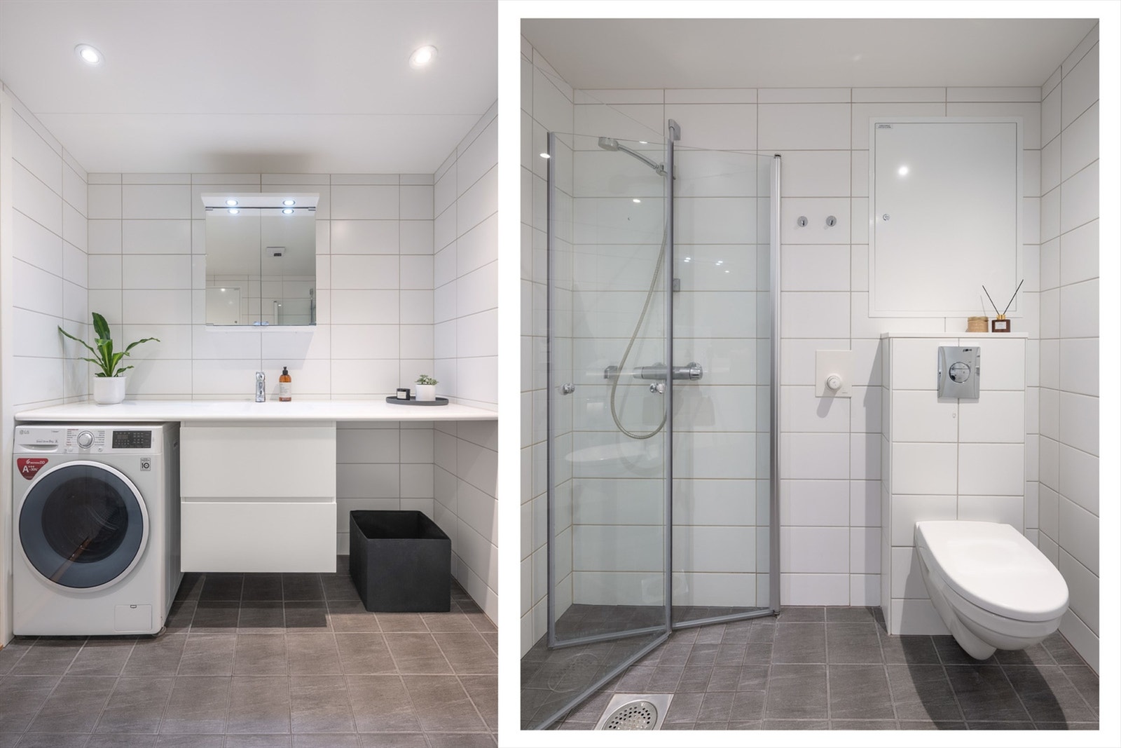 Flott og praktisk utformet bad fra byggeår 2018. Galleribilde