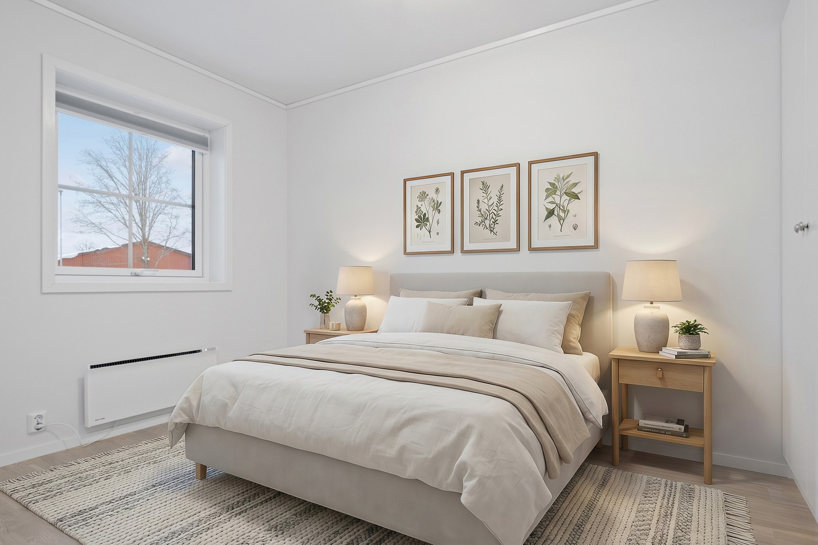 I leiligheten er det to lyse soverom med parkett på gulvet Galleribilde