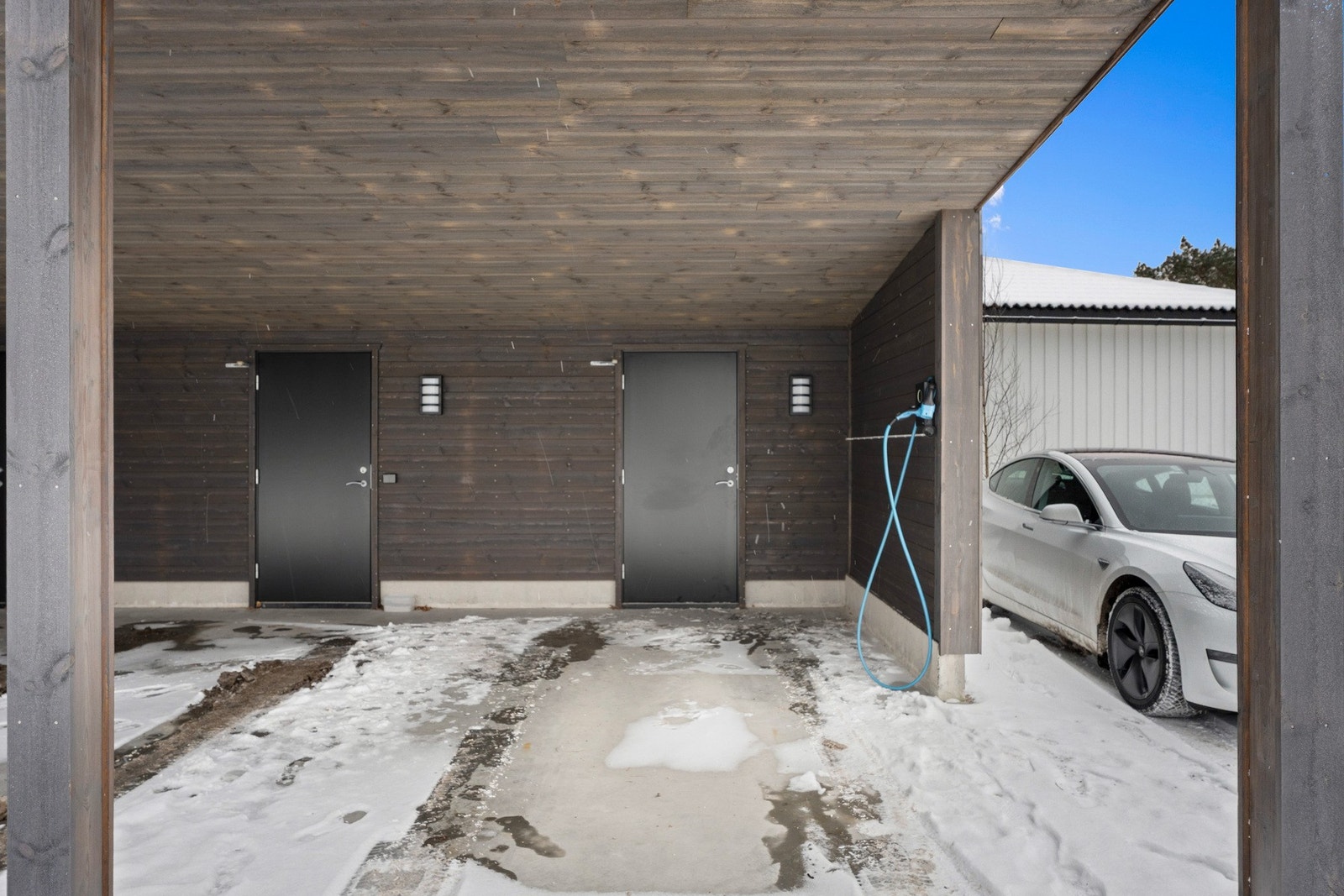 Her er det montert elbillader i 2025. Galleribilde