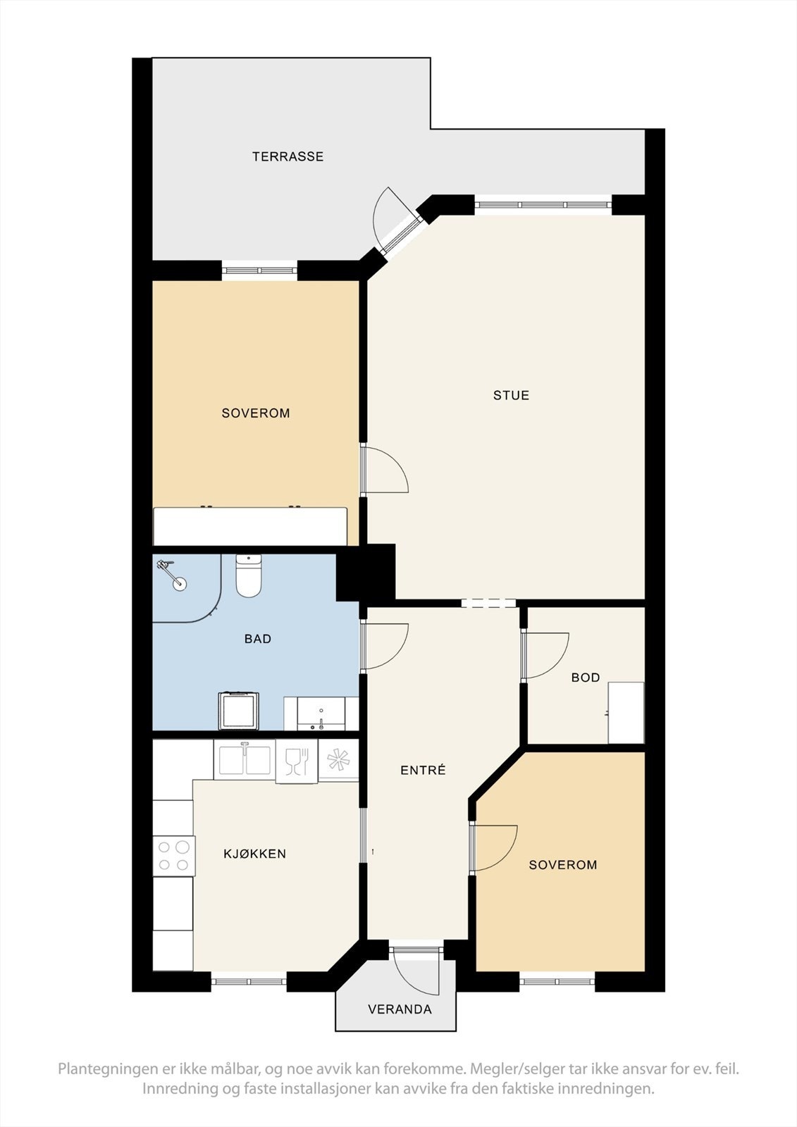 Plantegning 1.etg Galleribilde